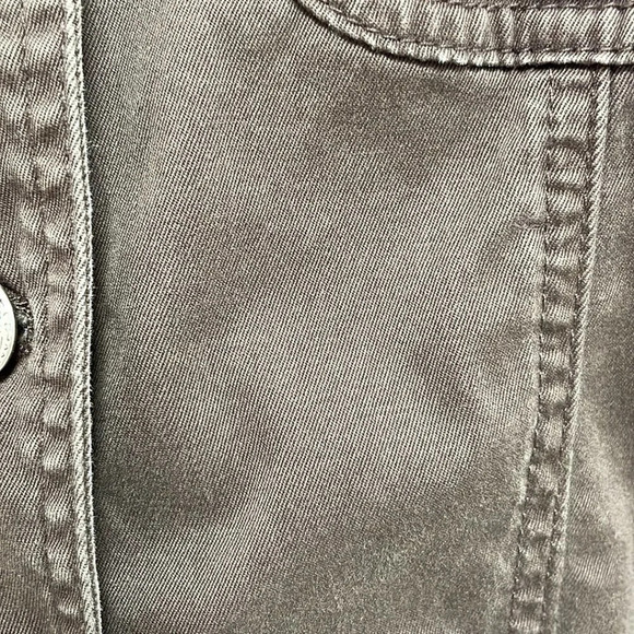 Live a Little Denim Jacket Buttons Brown Size Large L - Picture 11 of 17